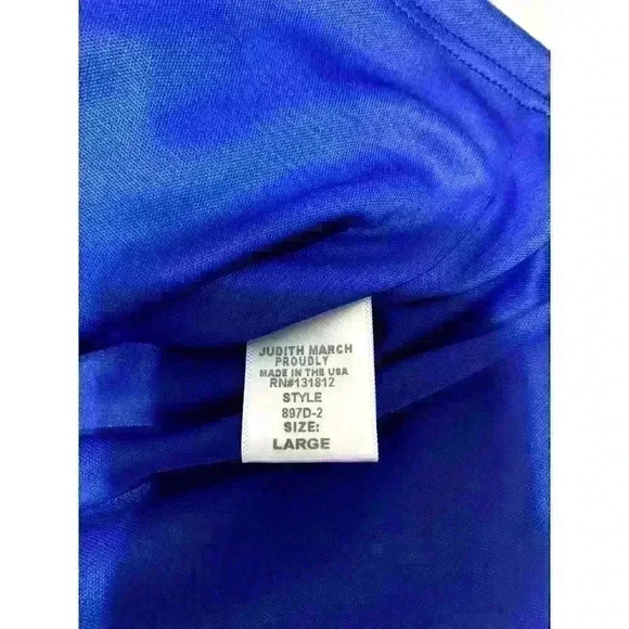 Judith March Dress Womens Size large Blue Embroidered Bell Sleeves Boho Feminine - Picture 7 of 8